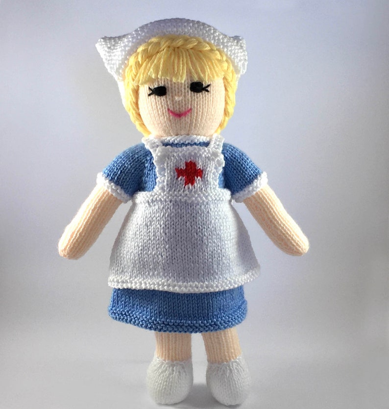 Nurse Doll Knitting Pattern Toy Knitting Pattern Nurse Rag Etsy