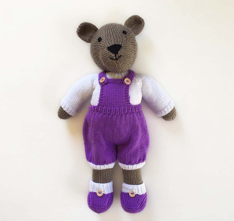 flat teddy bear pattern