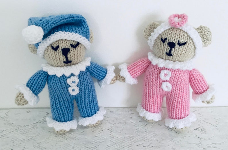 Teddy Bear Knitting Pattern, Teddy Bear Family Pattern, Knitted Teddy Bears, Knit Flat on Two Needles image 9