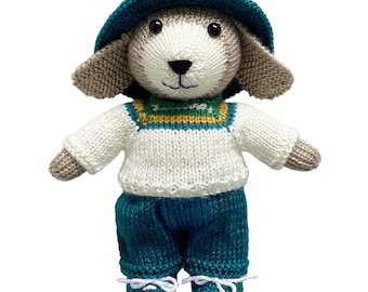 Puppy Knitting Pattern | Barnyard Babies | Collectible Dog Doll Toy | Fully Dressed Animal Pattern