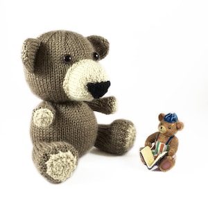 Teddy Bear Knitting Pattern Worked Flat on Two Needles
