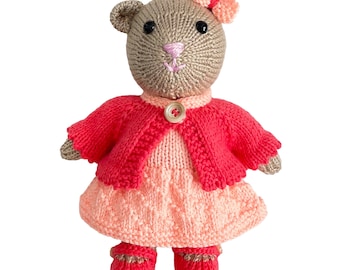 Misty Mouse Knitting Pattern PDF | Barnyard babies soft toy | Knit Mouse