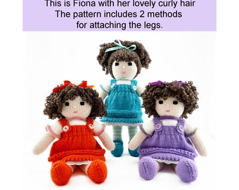 Modèle de tricot pour poupée Fiona, 33 cm : vêtements à deux aiguilles (téléchargement PDF)