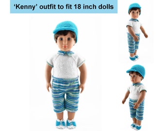 Dolls Outfit Knitting Pattern To Fit 18 inch Dolls Such As American Girl, Our Generation, Maplelea Girl And Others With The Same Proportions