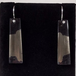 Apache Gold and Sterling Silver Earrings Handmade by Chris Hay