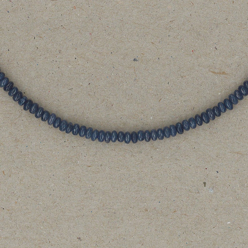 Faceted Sapphire and Sterling Silver Necklace Handmade by Chris Hay