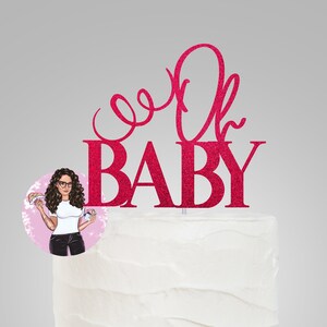 Oh Baby Cake Topper, Gender Reveal Cake Topper, Baby Shower Cake Topper, Baby Shower Decor, Cake Topper, Oh Baby Cake, Boy or Girl