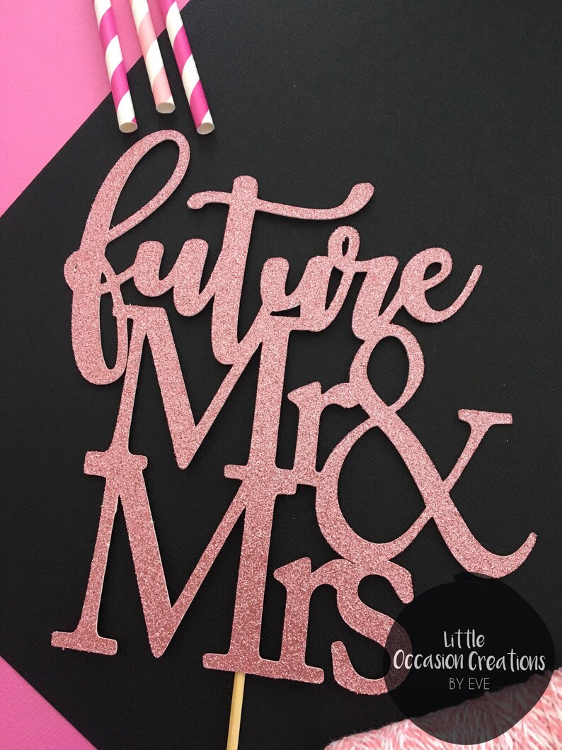 Future Mr and Mrs Cake Topper Mr and Mrs Cake Topper Mrs and Etsy