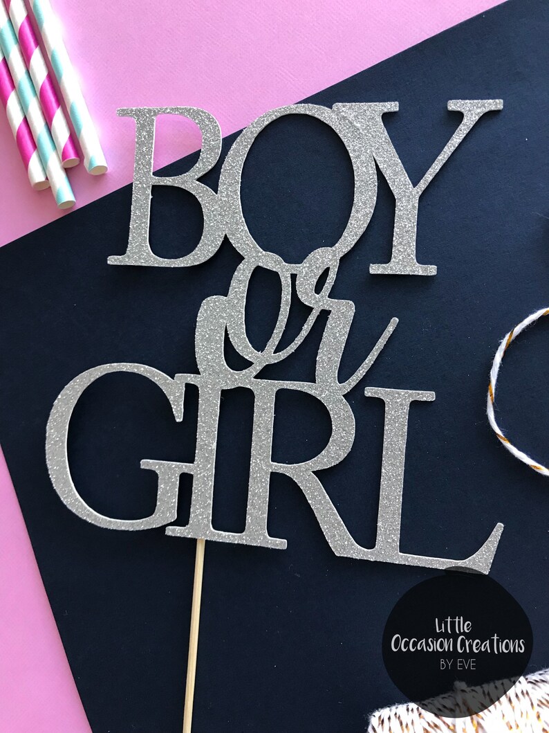 Baby Shower Cake Topper Boy or Girl Cake Topper Cake Topper Etsy