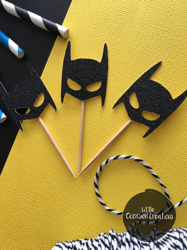 Batman Cake Topper Batman Cupcake Topper Bat Mask Cake Etsy Australia