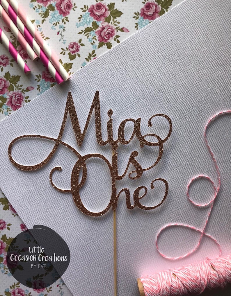 First Birthday Cake Topper Cake Topper 1st Birthday Name Etsy