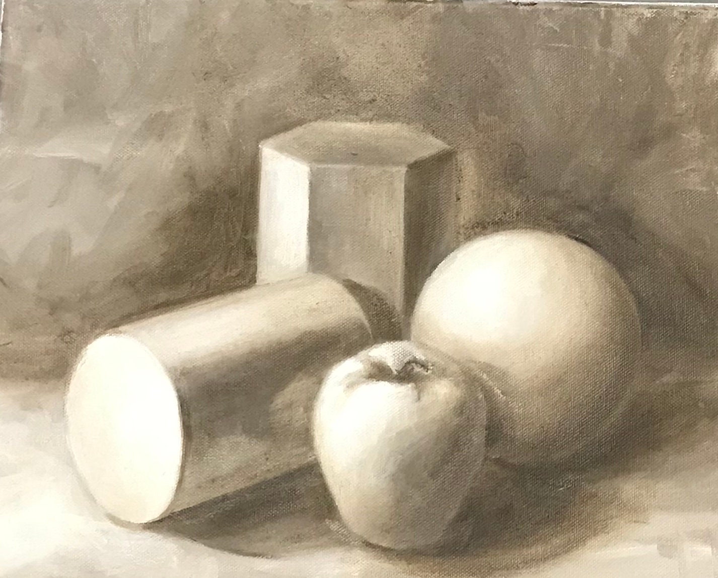 Geometric Brown and White Still Life Painting Original Oil 11 - Etsy