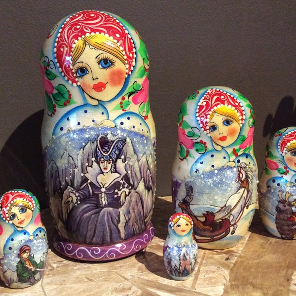 Snow fairytale  Nesting Dolls babushka dolls Promotion Price