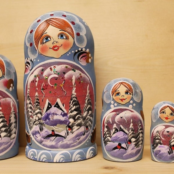 Snow fairytale  Nesting Dolls babushka dolls Promotion Price