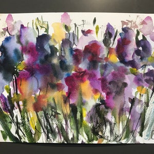 Irises Original Art  Original Watercolour  Floral Painting 9 x 12’’