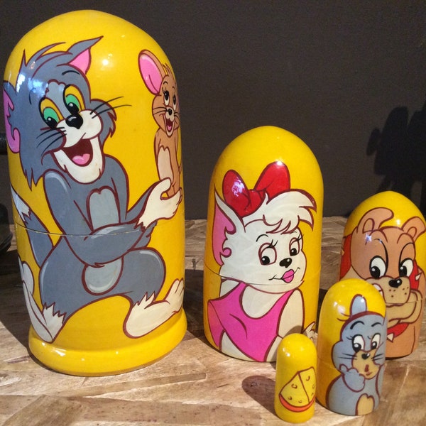 Tom and Jerry Cartoon  Nesting Dolls babushka dolls Promotion Price