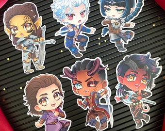 BALDURS GATE 3 Charakter Sticker - Gale Wyll Karlach Laezel Astarion Shadowheart
