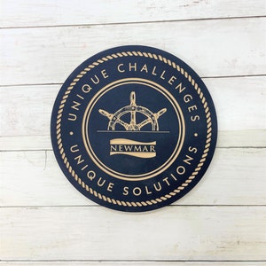 Round Indoor 3D Logo Sign For Businesses – Custom Business  Office Sign - Business Logo Sign -Custom Wood Sign -Trade Show Sign