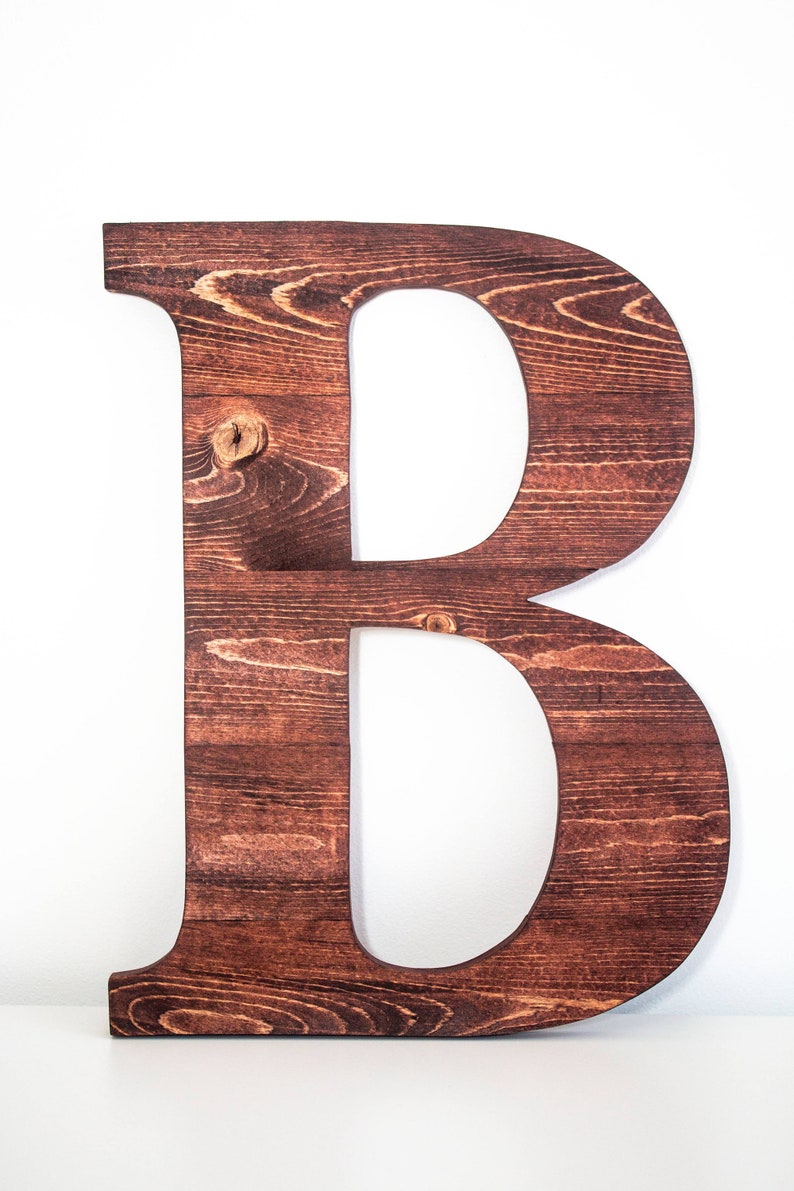 Large Wood Letters Rustic Letter Cutout Custom Wooden Wall Etsy