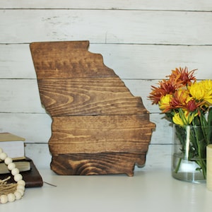 Georgia State Sign | Reclaimed Wood | Georgia Pallet Sign | Georgia Home Decor | Georgia Wall Art | Rustic Decor | Barn wood | Cutout | Map
