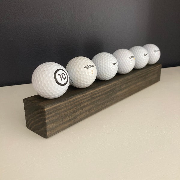 Golf Ball Shelf | Golf Ball Wall Display | Wall Golf Ball Stand | Man Cave Golf | Floating Golf Display