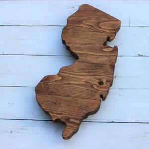 New Jersey Sign | New Jersey Decor | Rustic Wooden Sign | New Jersey Wall Art | Home Sign | Map Outline | State Sign