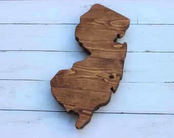 New Jersey Sign | New Jersey Decor | Rustic Wooden Sign | New Jersey Wall Art | Home Sign | Map Outline | State Sign