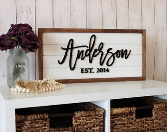 Family Name Sign | Last Name Sign | Ship Lap Name Sign | Wooden Name Sign