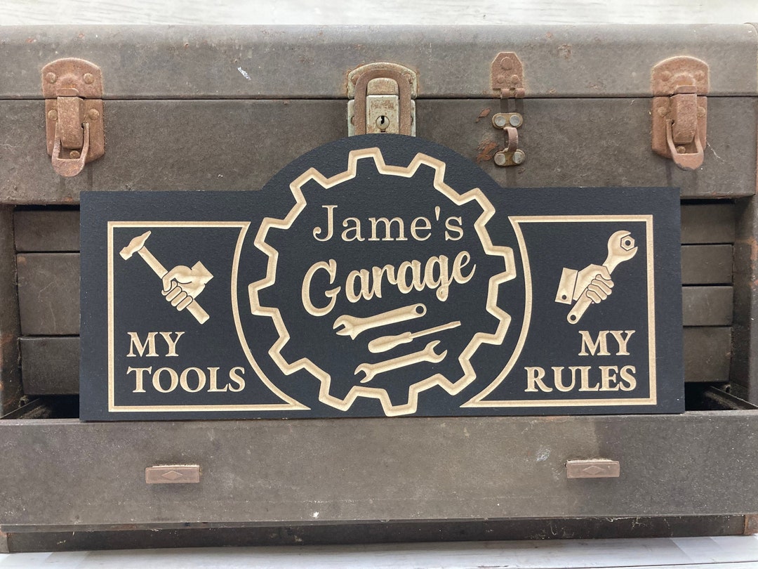 Personalized Garage Sign Customized Shop Sign Garage Shop Sign