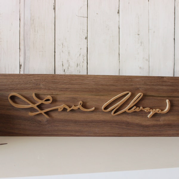 Memorial Signature Signs Personal Note, Memorial, Custom Handwriting, Signature, Loved Ones, Wood, Shabby Chic, Primitive Sign, Name sign