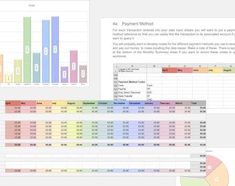 Bookkeeping Spreadsheet for your UK Handmade Business, Accounting Spreadsheet, Bookkeeping System, Bookkeeping Template, Accounting Template