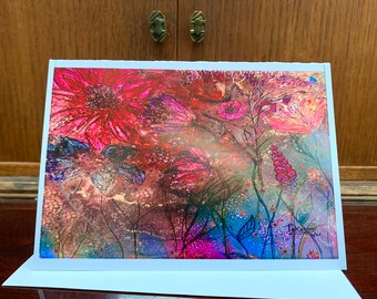 Wild Flowers Art Card--blank