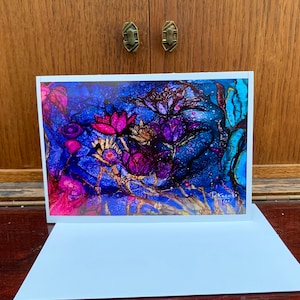 Swimming in Love: Art Greeting Card