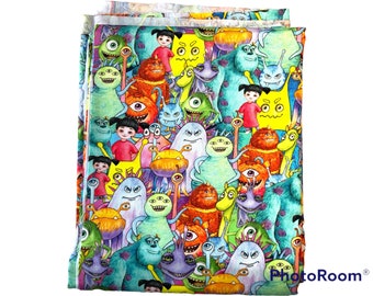 1 Yard of Monsters with Boo stacked Cotton Woven Beautiful fabric.