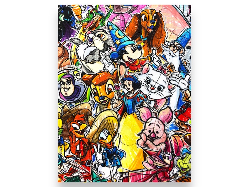 Half Yard Small Print Pixar characters Cotton Woven Large Half image 1