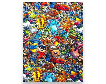 Half Yard Small Print Pixar characters Cotton Woven