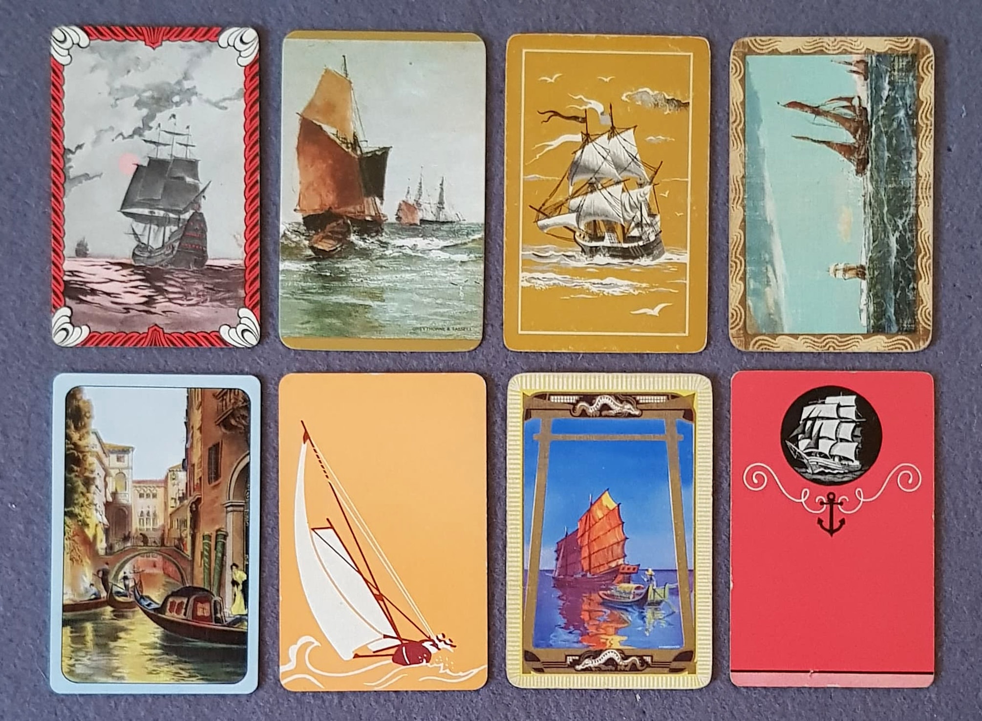 8 Vintage Swap Cards Boats Lot 2 Etsy Australia