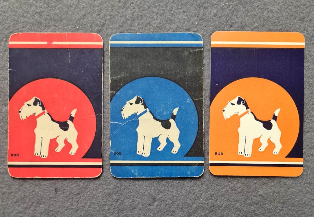 Vintage Swap Cards Three Dogs Etsy