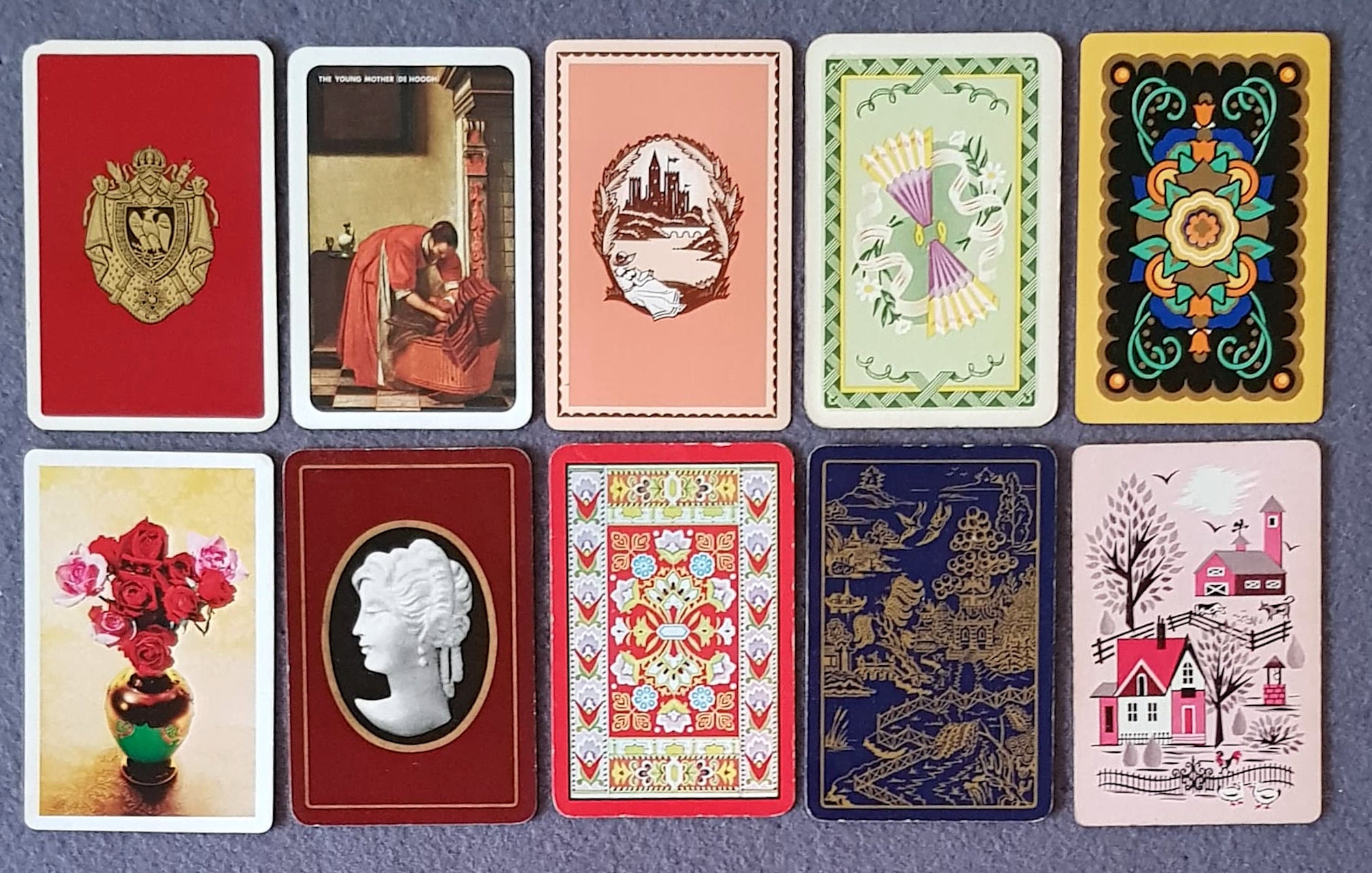 10 Vintage Swap Cards Mixed Lot 6 Etsy