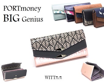 eBook PORTmoney BIG Genius Wallet, Women Wallet, Sewing Pattern, Sewing Instructions, Sewing Pattern in German, Video on YouTube Digital Download