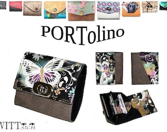 eBook PORTOlino, Women Wallet, Sewing Pattern, ebook Nähanleitung, Schnittmuster auf deutsch, Video auf YouTube Digital Download