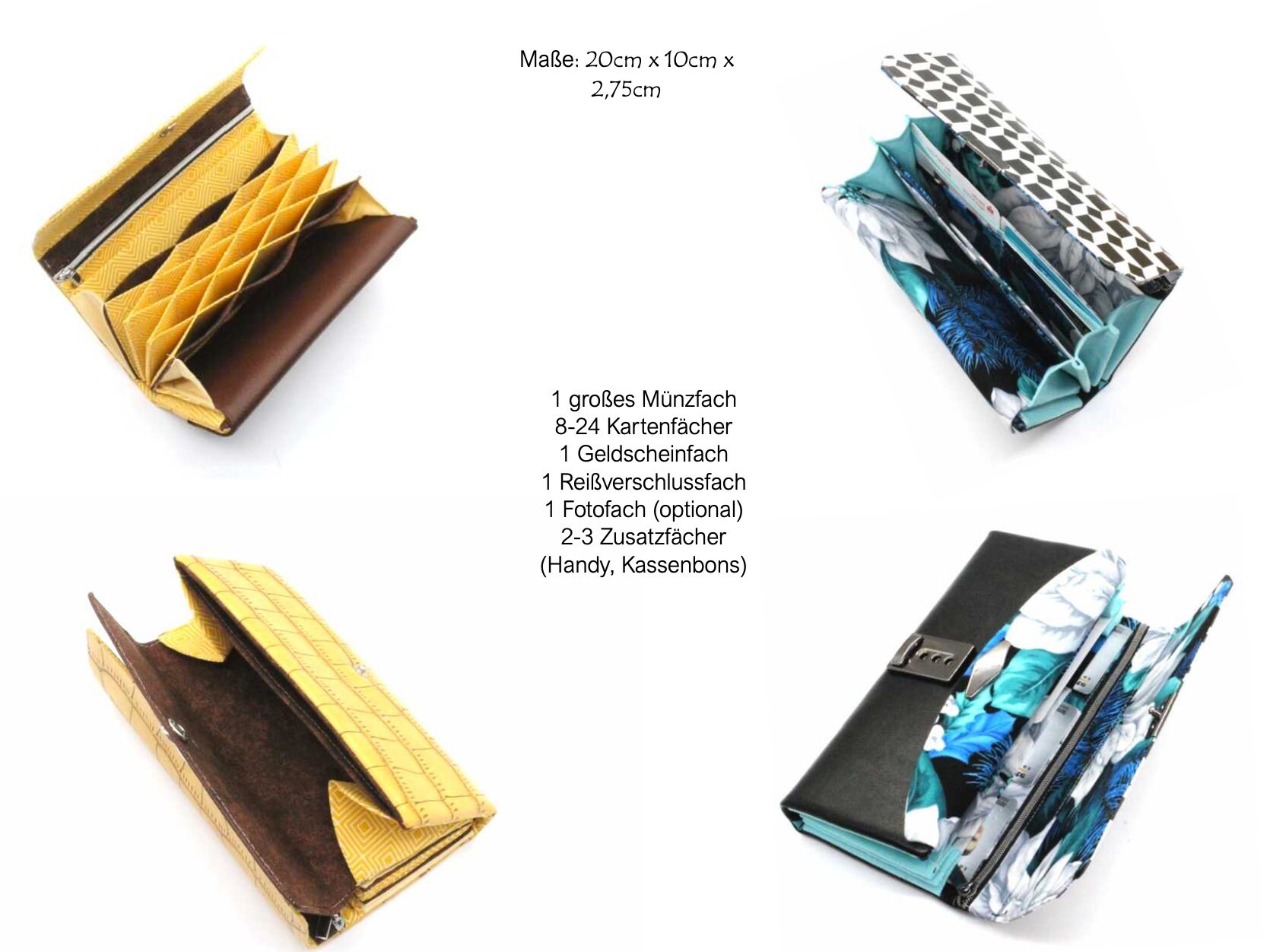 Ebook Portmoney BIG Genius Wallet, Women Wallet, Sewing Pattern, Sewing