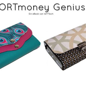 eBook PORTmoney Genius Wallet, Women Wallet, Sewing Pattern, Nähanleitung, Schnittmuster auf deutsch, Video auf YouTube Digital Download