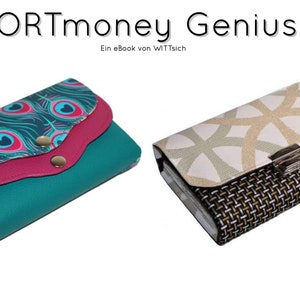 eBook PORTmoney Genius Wallet, Women Wallet, Sewing Pattern, Nähanleitung, Schnittmuster auf deutsch, Video auf YouTube Digital Download imagem 1