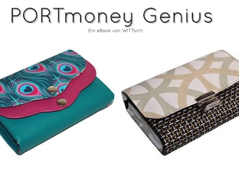 eBook PORTmoney Genius Wallet, Damesportemonnee, Naaipatroon, Naai-instructies, Naaipatroon in het Duits, Video op YouTube Digitale download