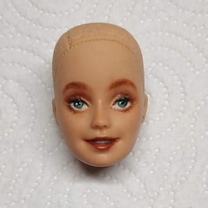 OOAK Barbie Head Repaint Ready for Reroot Custom Doll Etsy