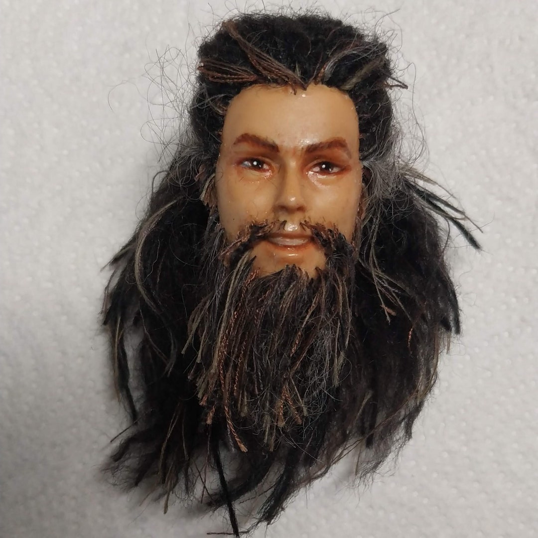 OOAK Barbie Ken Head Repaint and Reroot, With Beard, Custom Doll Etsy