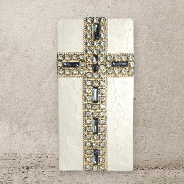 Kreuz Christlich, Schmuckkunst, Taufe, Patenkind, Konfirmation, Kommunion Geschenk Gold, Silber, Kostbar, Strass, Glaube,