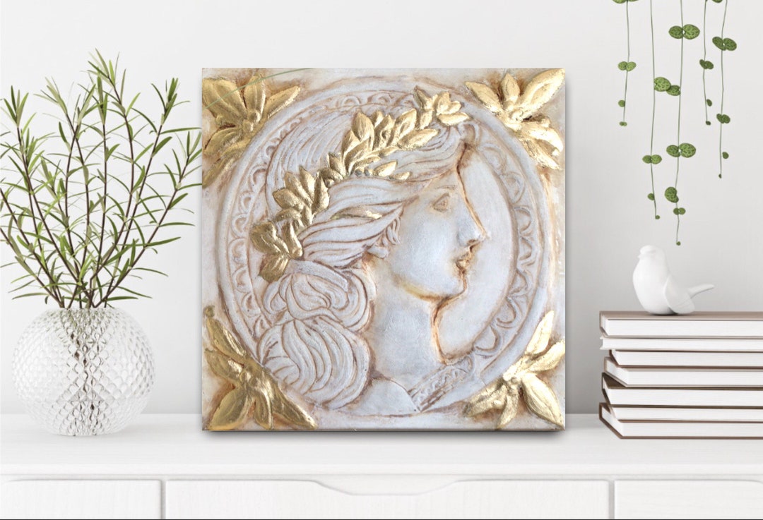 Jugendstil Wandrelief Art Nouveau Style Nach Alphonse Mucha - Etsy