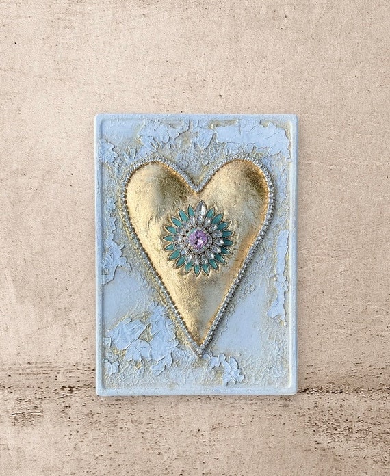 Herz aus Strass, Schmuckkunst, Unikat, Geschenk Leidenschaft, Freundschaft, Liebe, Gefühl, Zuneigung, Gold, Silber,